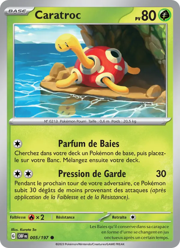 Carte Pokemon 005/197 Caratroc | LorenZone