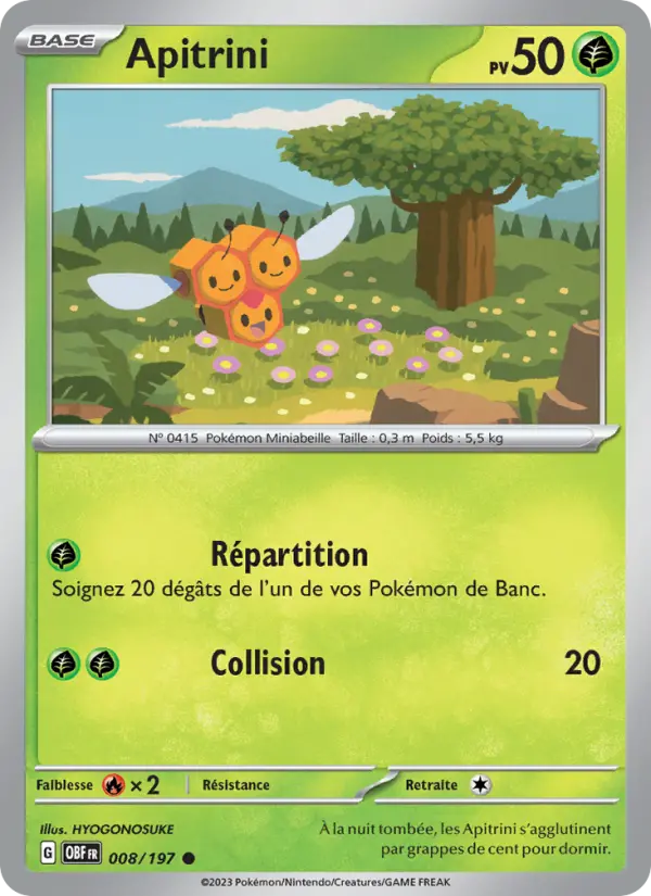 Carte Pokemon 008/197 Apitrini | LorenZone