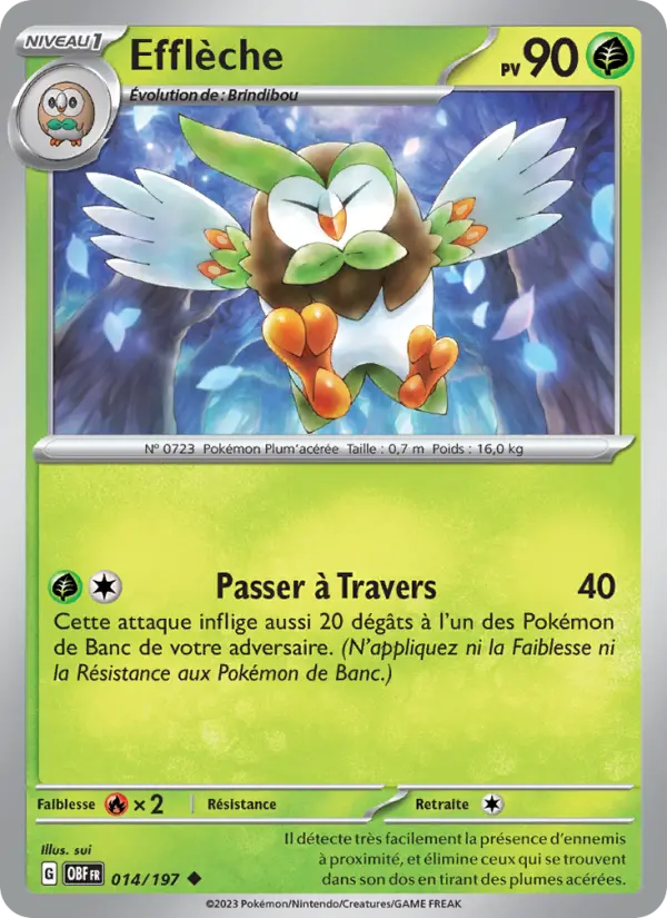 Carte Pokemon 014/197 Efflèche Holo | LorenZone