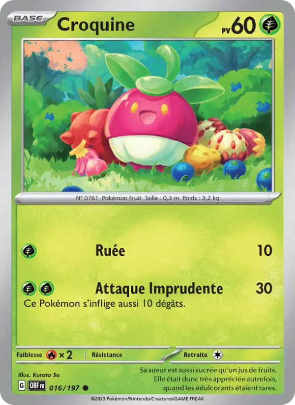 Carte Pokemon 016/197 Croquine | LorenZone