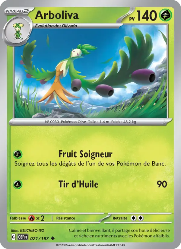 Carte Pokemon 021/197 Arboliva | LorenZone