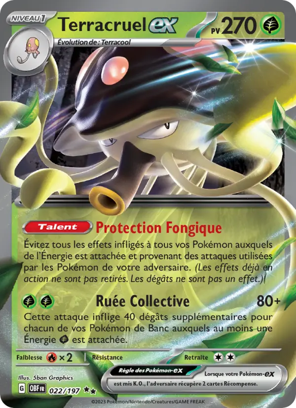 Carte Pokemon 022/197 Terracruel-ex | LorenZone
