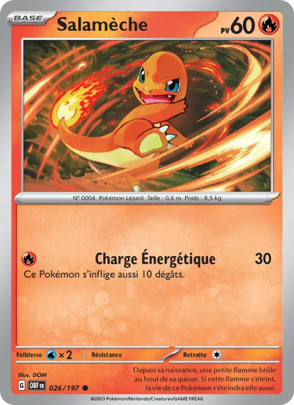Carte Pokemon 026/197 Salamèche Reverse | LorenZone