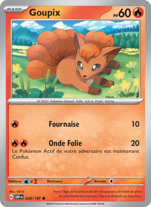 Carte Pokemon 028/197 Goupix | LorenZone