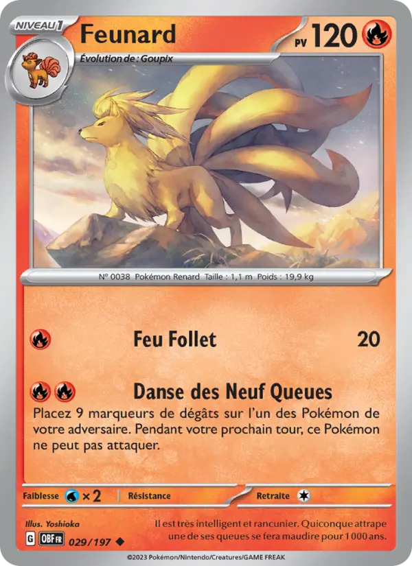 Carte Pokemon 029/197 Feunard | LorenZone