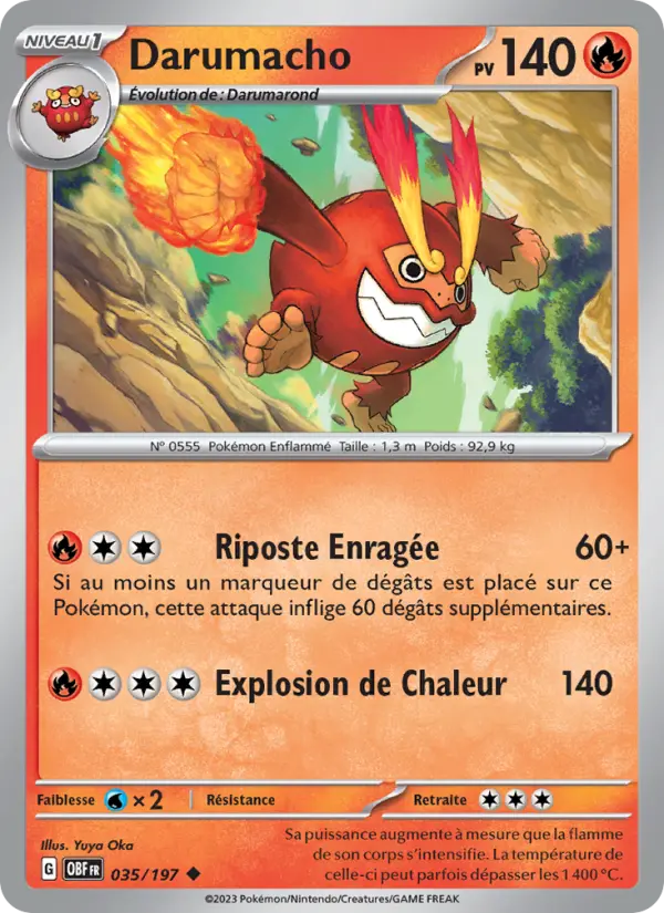 Carte Pokemon 035/197 Darumacho | LorenZone