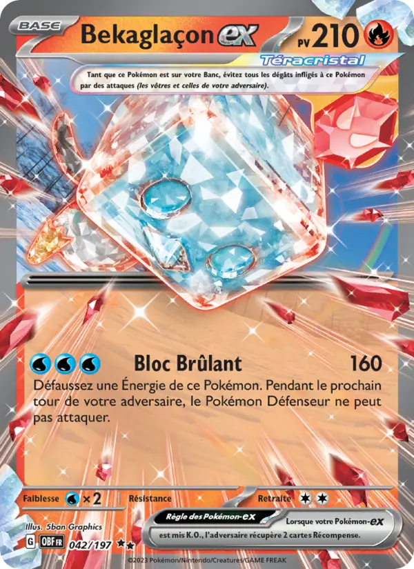 Carte Pokemon 042/197 Bekaglaçon-ex | LorenZone