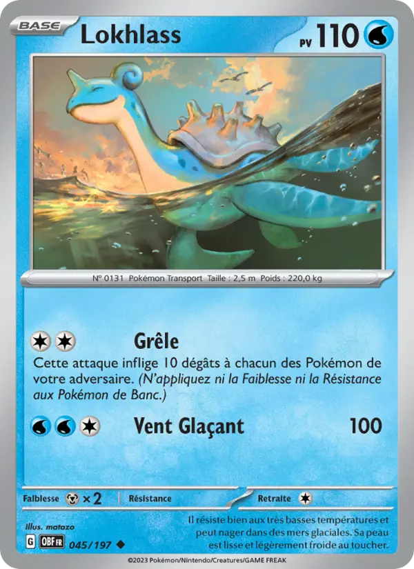 Carte Pokemon 045/197 Lokhlass | LorenZone