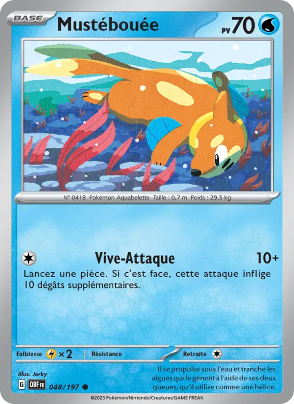 Carte Pokemon 048/197 Mustébouée | LorenZone