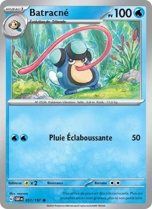 Carte Pokemon 051/197 Batracné | LorenZone