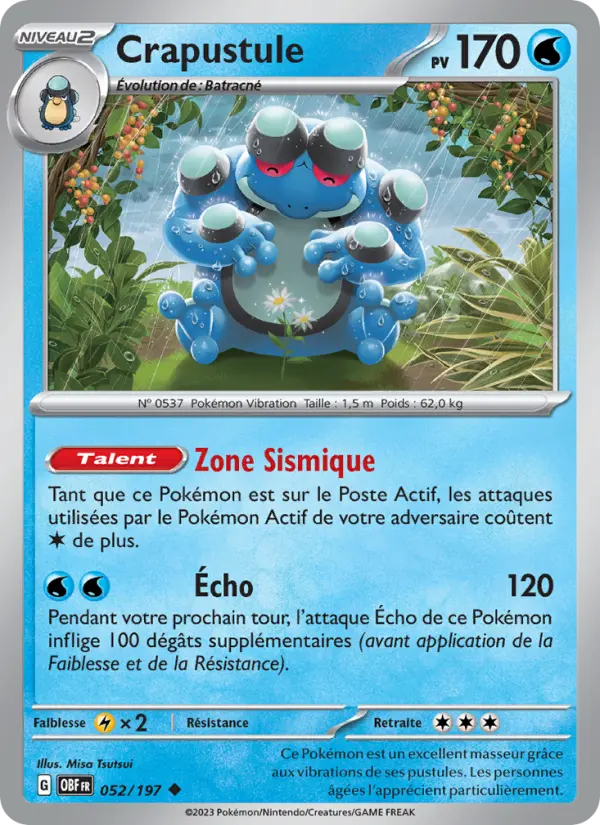 Carte Pokemon 052/197 Crapustule | LorenZone
