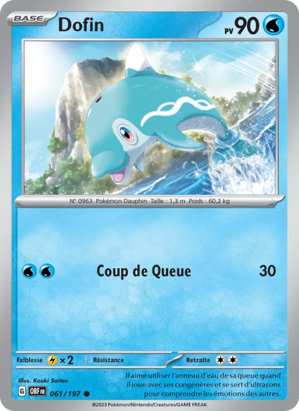 Carte Pokemon 061/197 Dofin | LorenZone