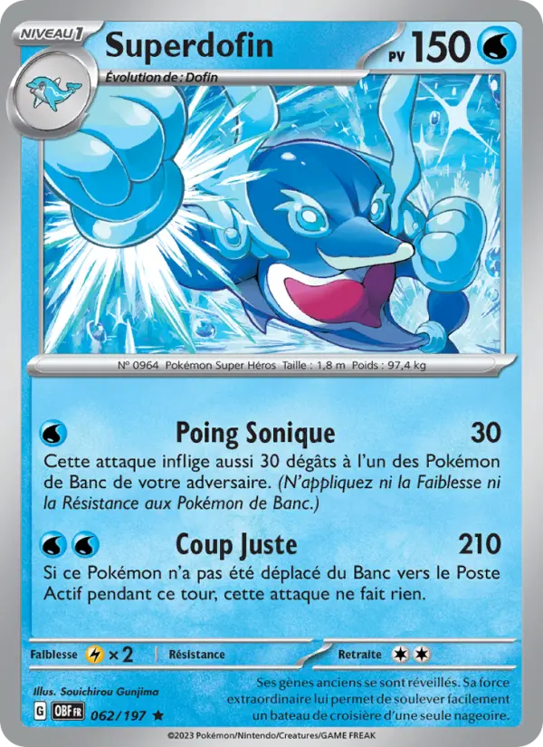 Carte Pokemon 062/197 Superdofin Reverse | LorenZone