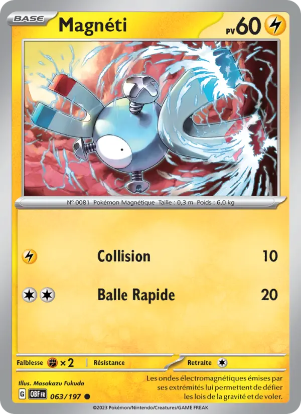 Carte Pokemon 063/197 Magnéti | LorenZone