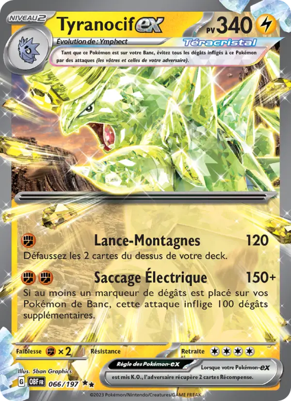 Carte Pokemon 066/197 Tyranocif-ex | LorenZone