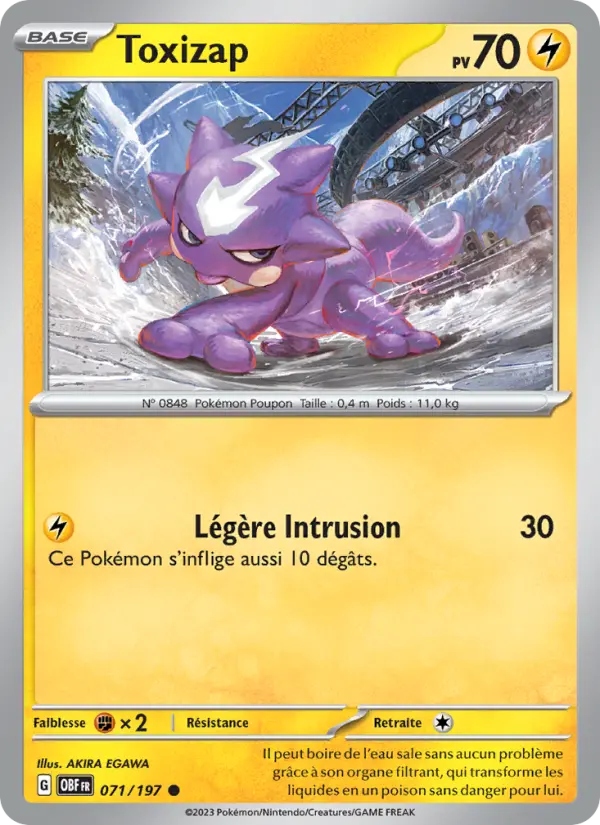 Carte Pokemon 071/197 Toxizap | LorenZone