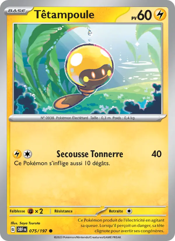Carte Pokemon 075/197 Têtampoule | LorenZone