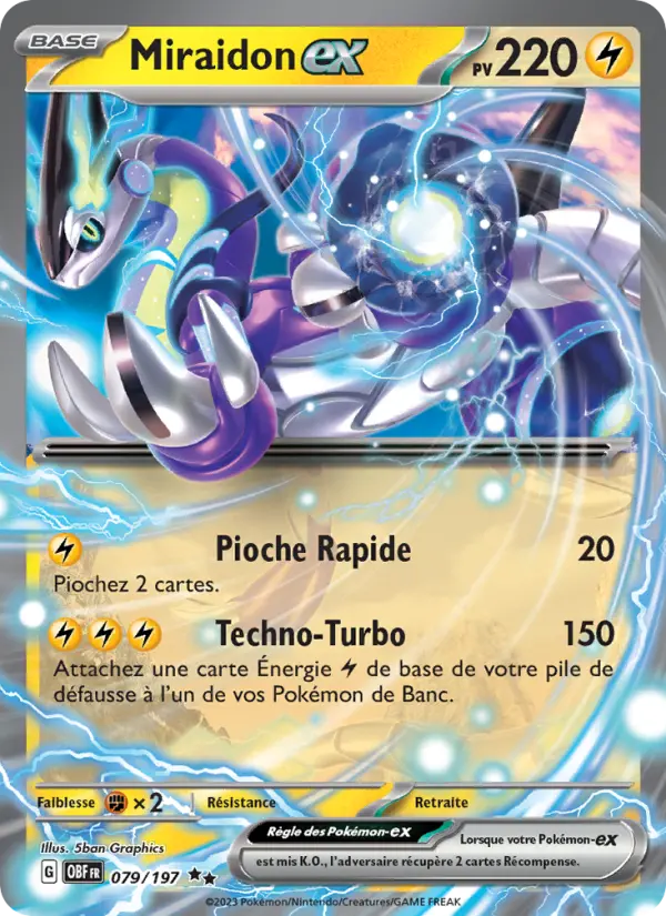 Carte Pokemon 079/197 Miraidon-ex | LorenZone