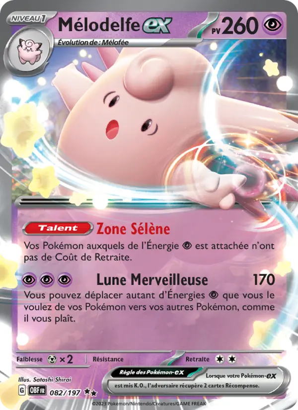 Carte Pokemon 082/197 Mélodelfe-ex | LorenZone