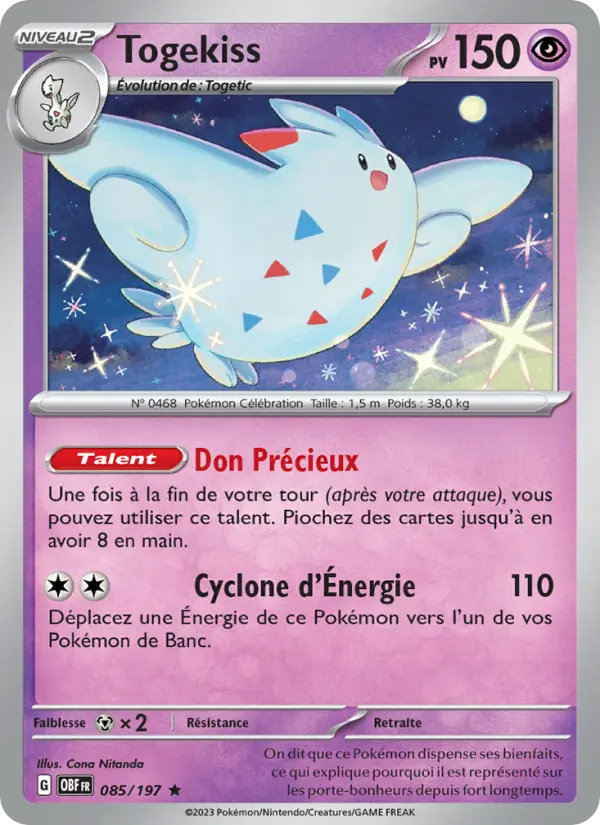 Carte Pokemon 085/197 Togekiss Holo | LorenZone