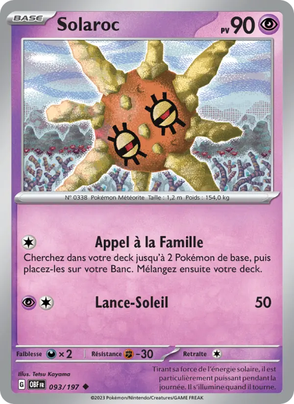 Carte Pokemon 093/197 Solaroc | LorenZone