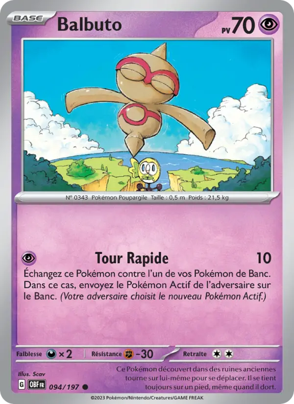 Carte Pokemon 094/197 Balbuto | LorenZone