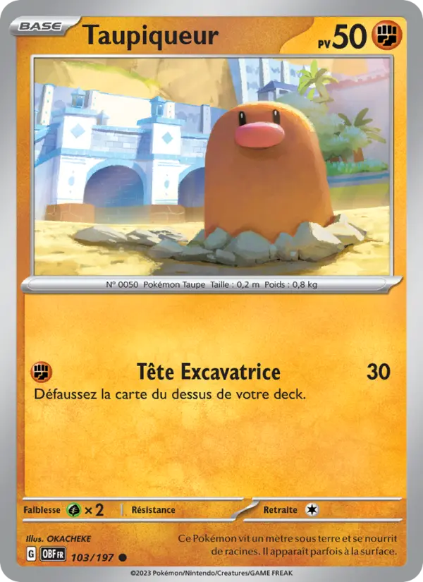 Carte Pokemon 103/197 Taupiqueur | LorenZone