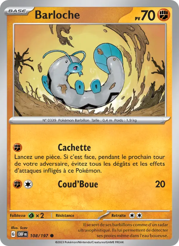 Carte Pokemon 108/197 Barloche | LorenZone