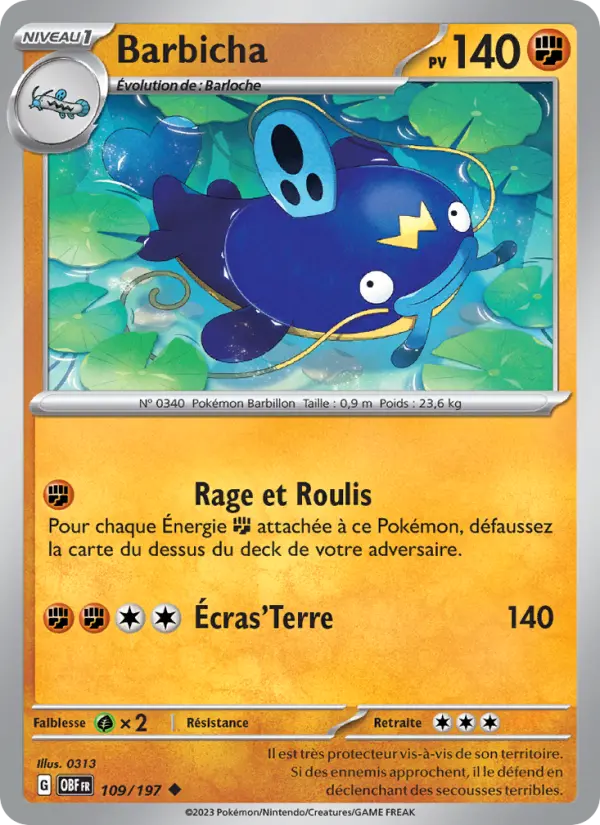 Carte Pokemon 109/197 Barbicha | LorenZone