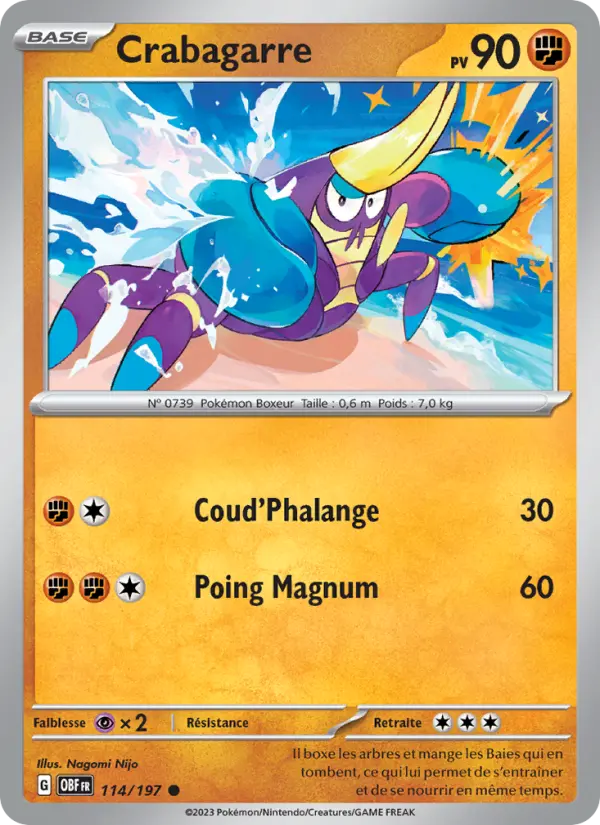 Carte Pokemon 114/197 Crabagarre | LorenZone