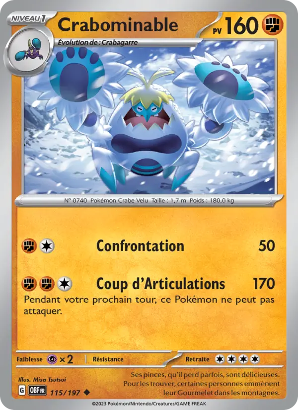 Carte Pokemon 115/197 Crabominable | LorenZone
