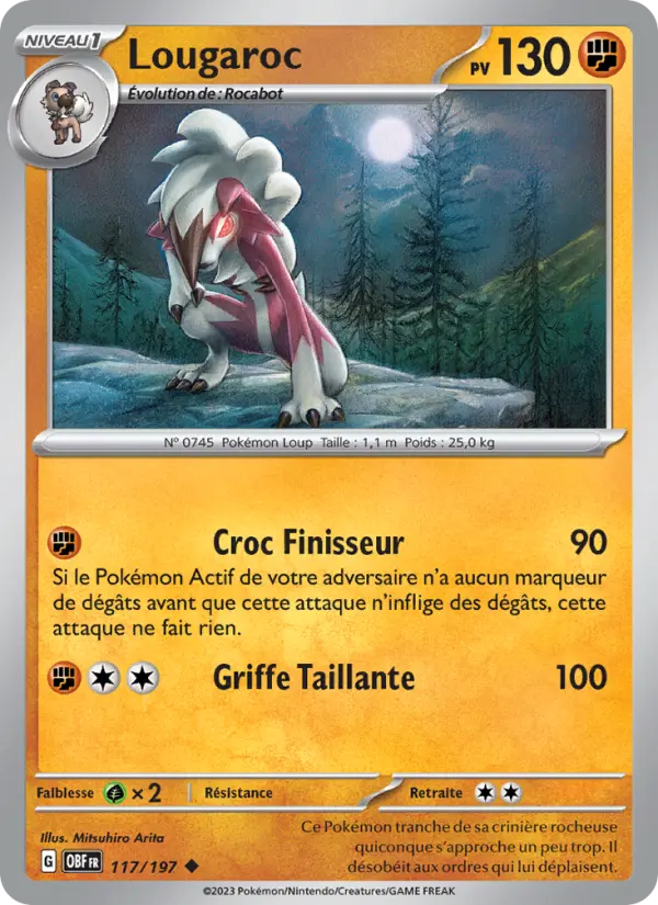 Carte Pokemon 117/197 Lougaroc | LorenZone