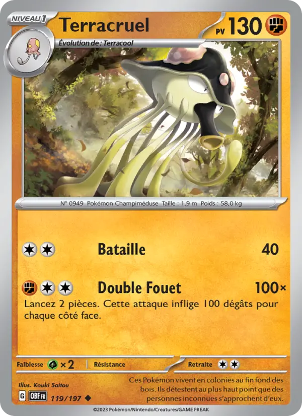Carte Pokemon 119/197 Terracruel | LorenZone