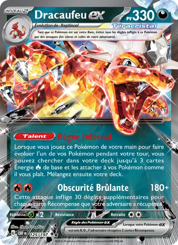 Carte Pokemon 125/197 Dracaufeu-ex | LorenZone