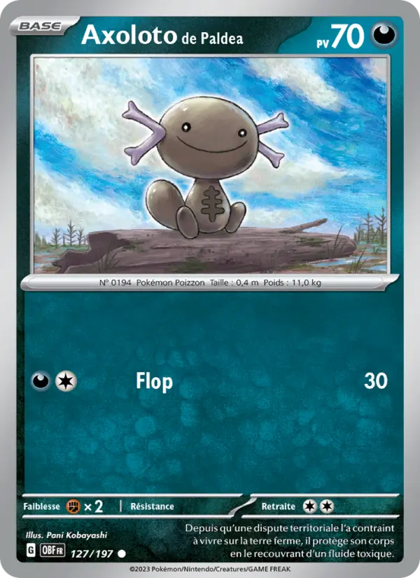 Carte Pokemon 127/197 Axoloto de Paldea | LorenZone