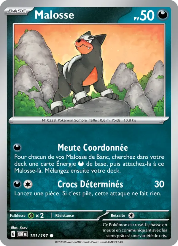 Carte Pokemon 131/197 Malosse | LorenZone