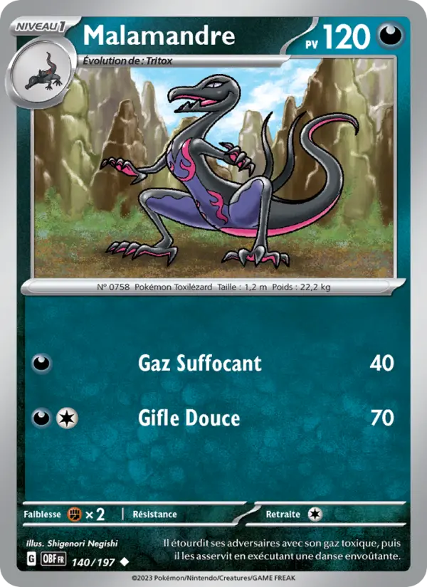 Carte Pokemon 140/197 Malamandre | LorenZone