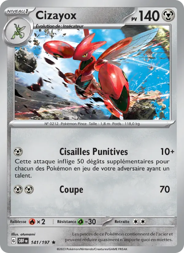 Carte Pokemon 141/197 Cizayox Holo | LorenZone