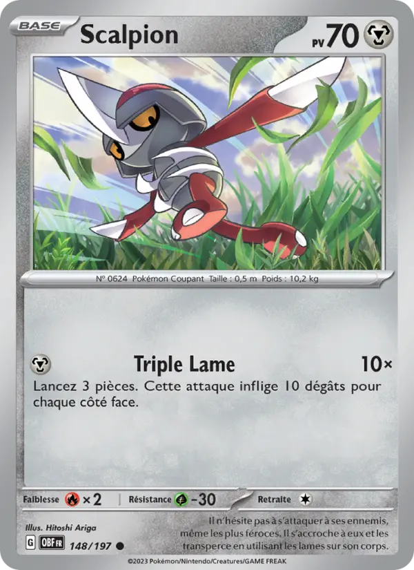 Carte Pokemon 148/197 Scalpion Reverse | LorenZone