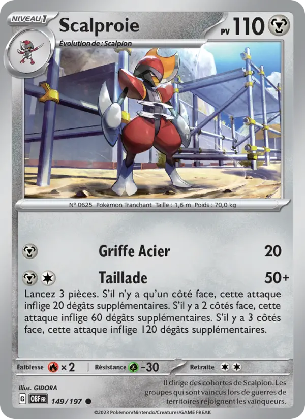 Carte Pokemon 149/197 Scalproie Reverse | LorenZone