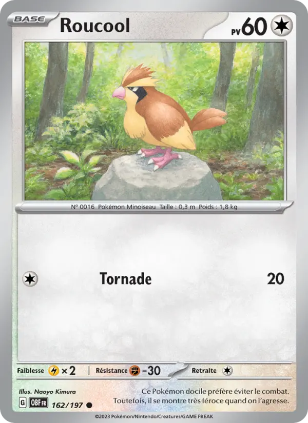 Carte Pokemon 162/197 Roucool | LorenZone