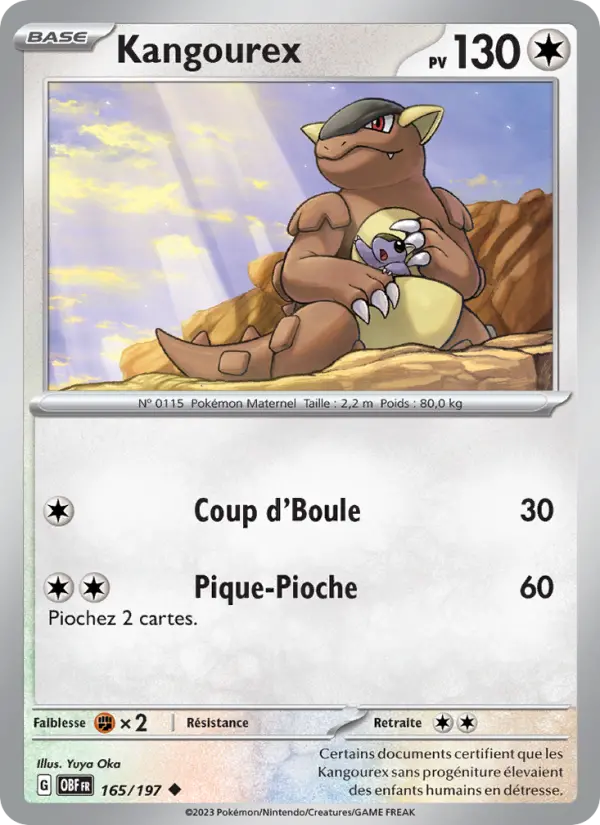 Carte Pokemon 165/197 Kangourex | LorenZone