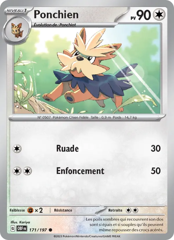 Carte Pokemon 171/197 Ponchien | LorenZone