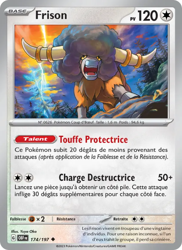 Carte Pokemon 174/197 Frison | LorenZone