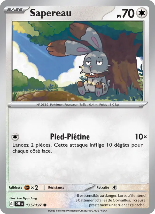 Carte Pokemon 175/197 Sapereau | LorenZone