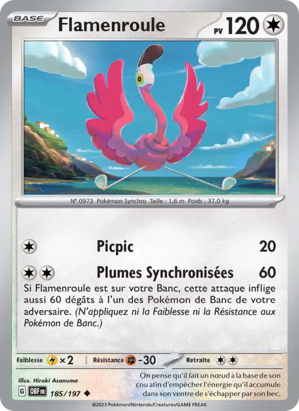 Carte Pokemon 185/197 Flamenroule | LorenZone
