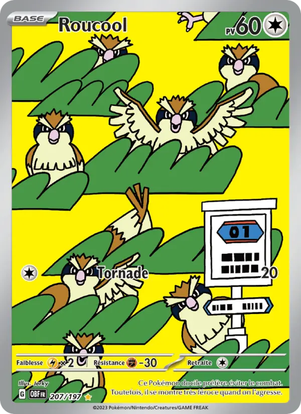 Carte Pokemon 207/197 Roucool Illustration Rare | LorenZone