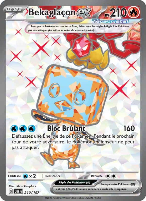 Carte Pokemon 210/197 Bekaglaçon-ex | LorenZone
