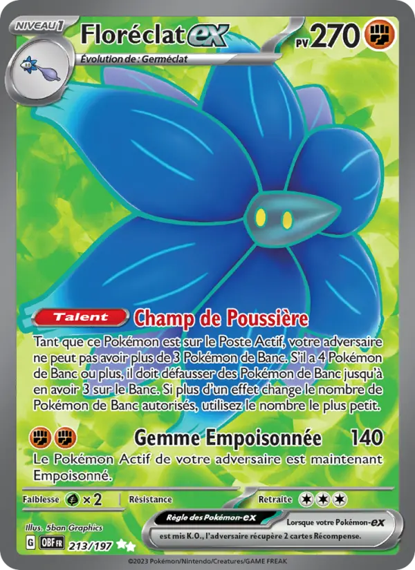 Carte Pokemon 213/197 Floréclat-ex | LorenZone