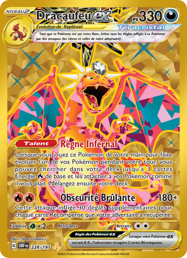 Carte Pokemon 228/197 Dracaufeu-ex Hyper Rare | LorenZone